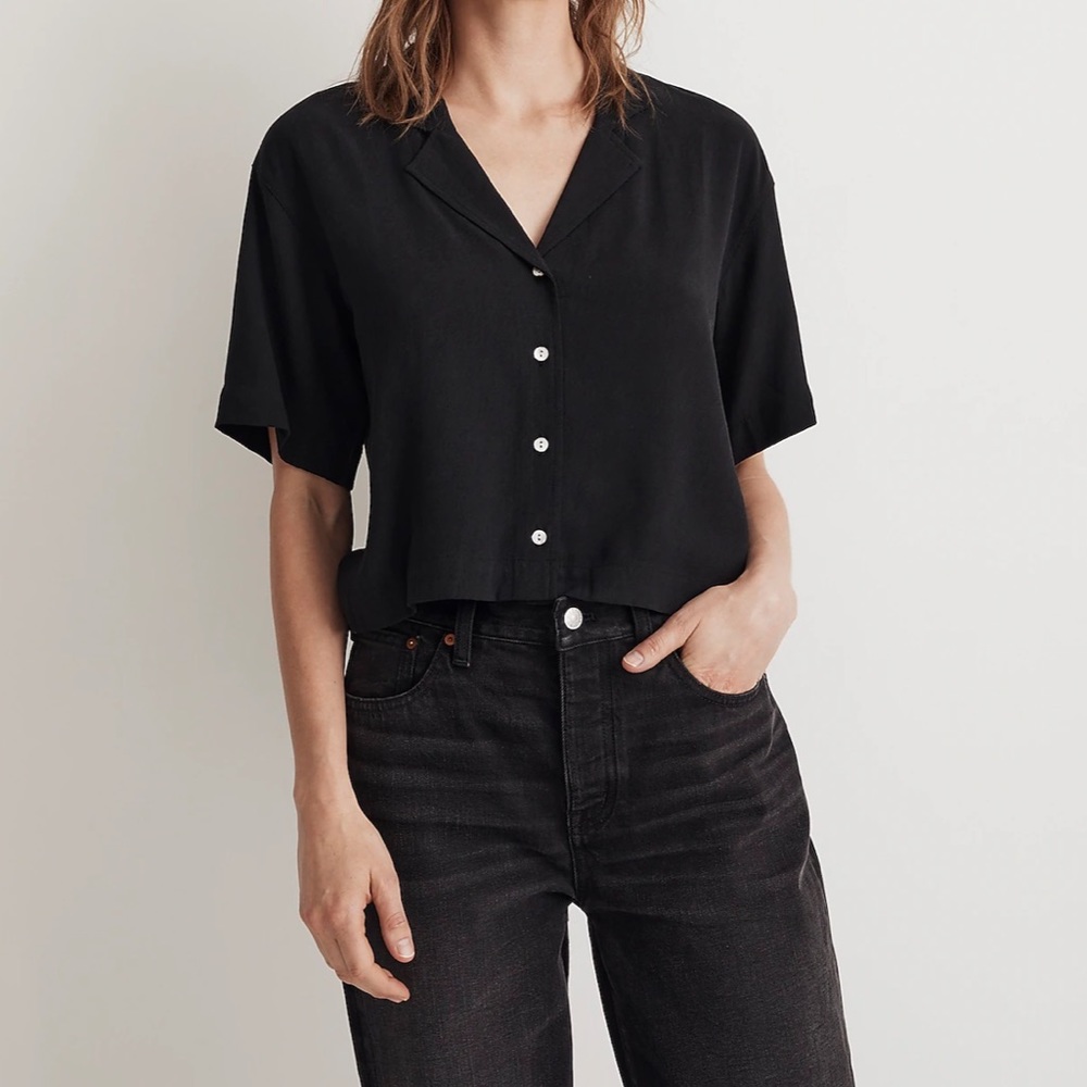 Madewell Button-Front Resort Shirt in Lusterweave